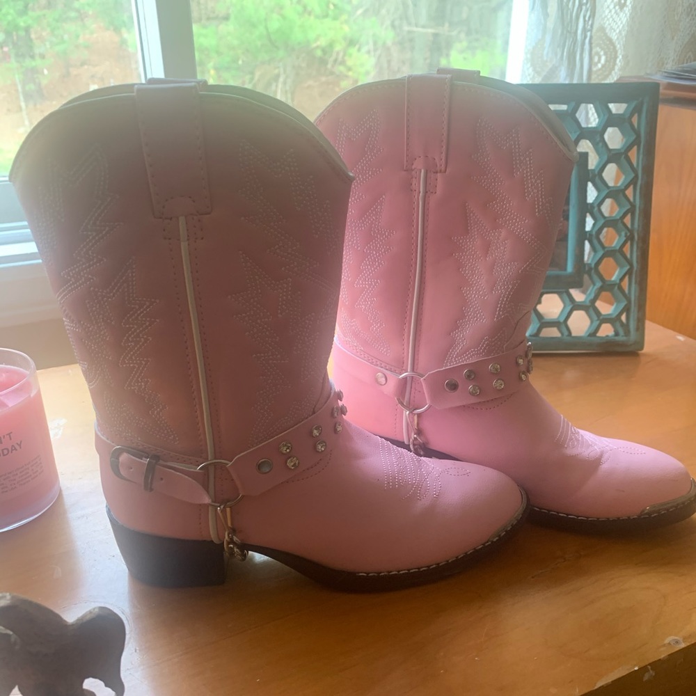Durango Youth Pink Rhinestone cowboy boots